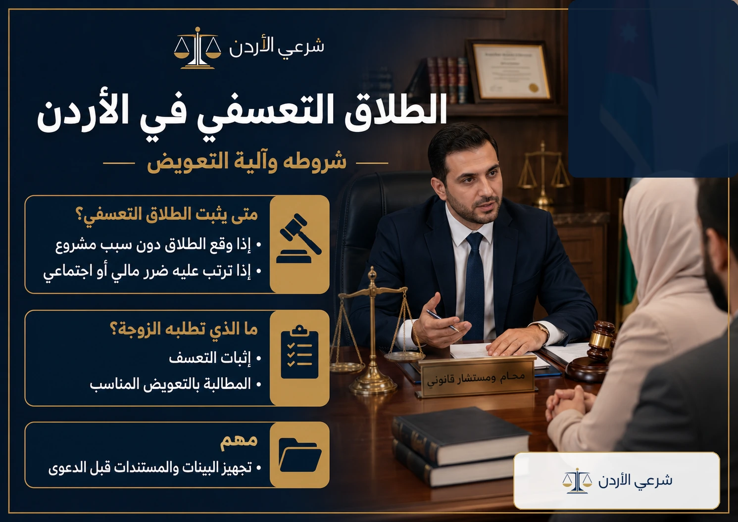 شروط إثبات الطلاق التعسفي في الأردن
