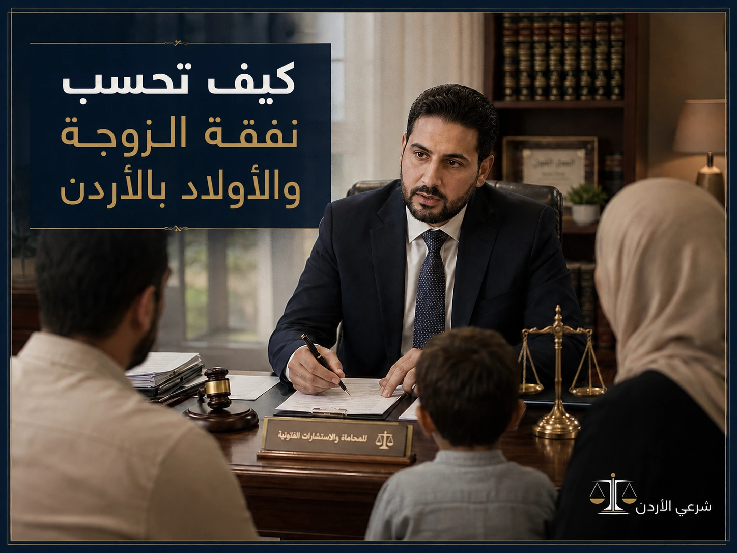 كيف تحسب نفقة الزوجة والأولاد بالأردن