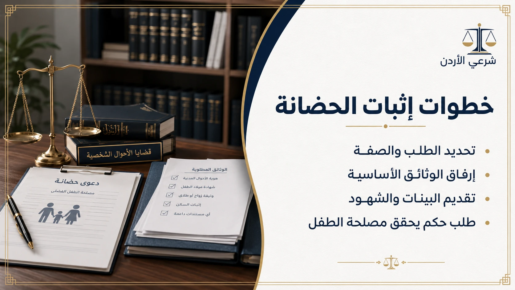 خطوات إثبات الحضانة