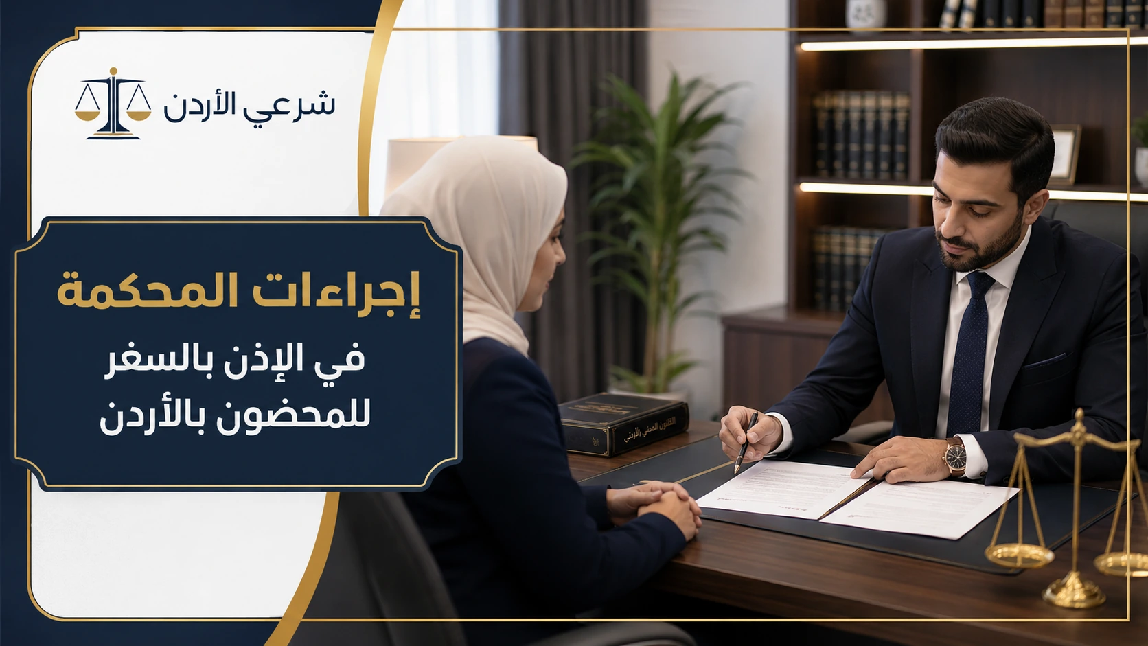 اجراءات المحكمة في الإذن بالسفر للمحضون بالأردن