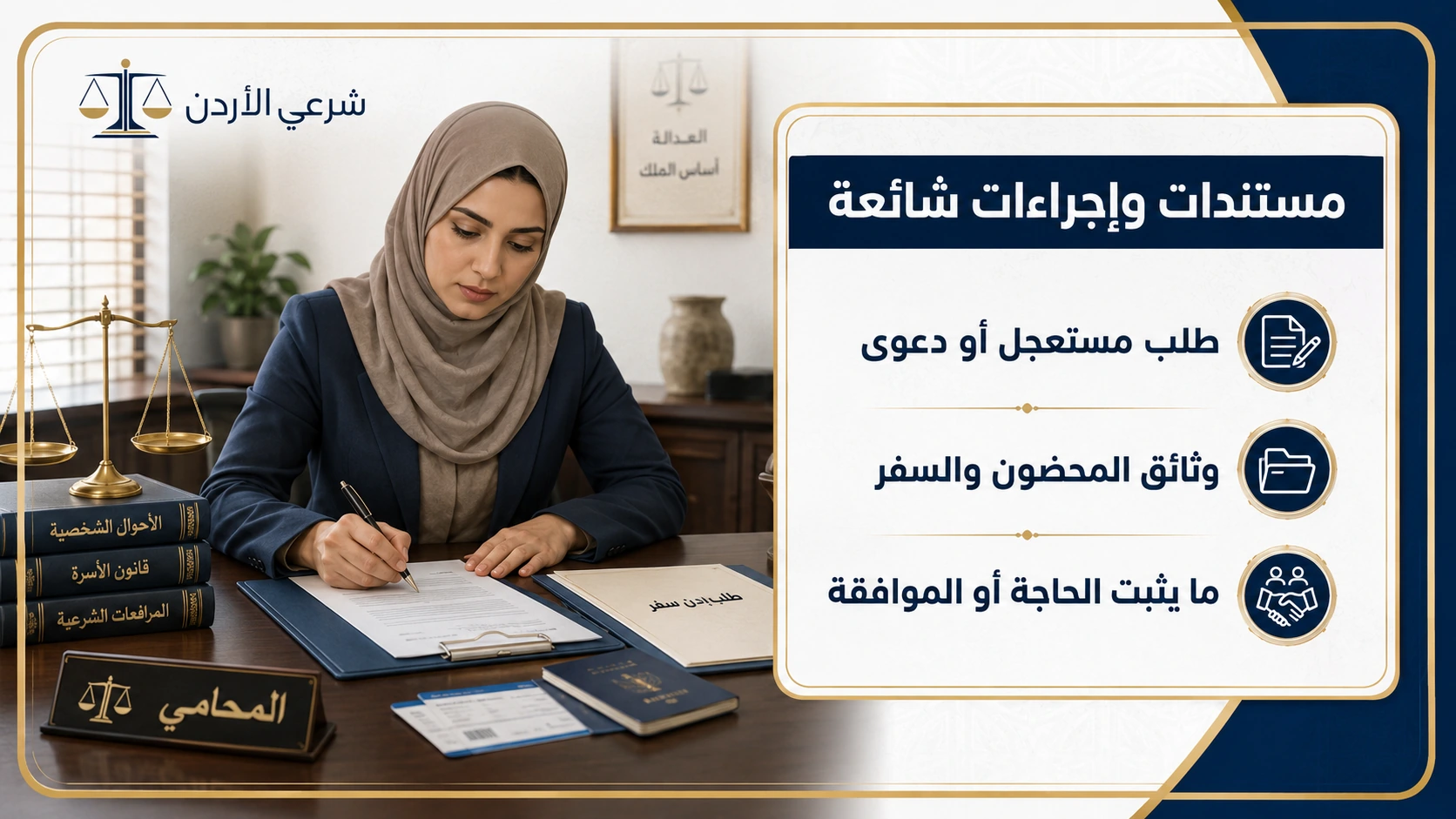 مستندات طلب الإذن بالسفر بالمحضون