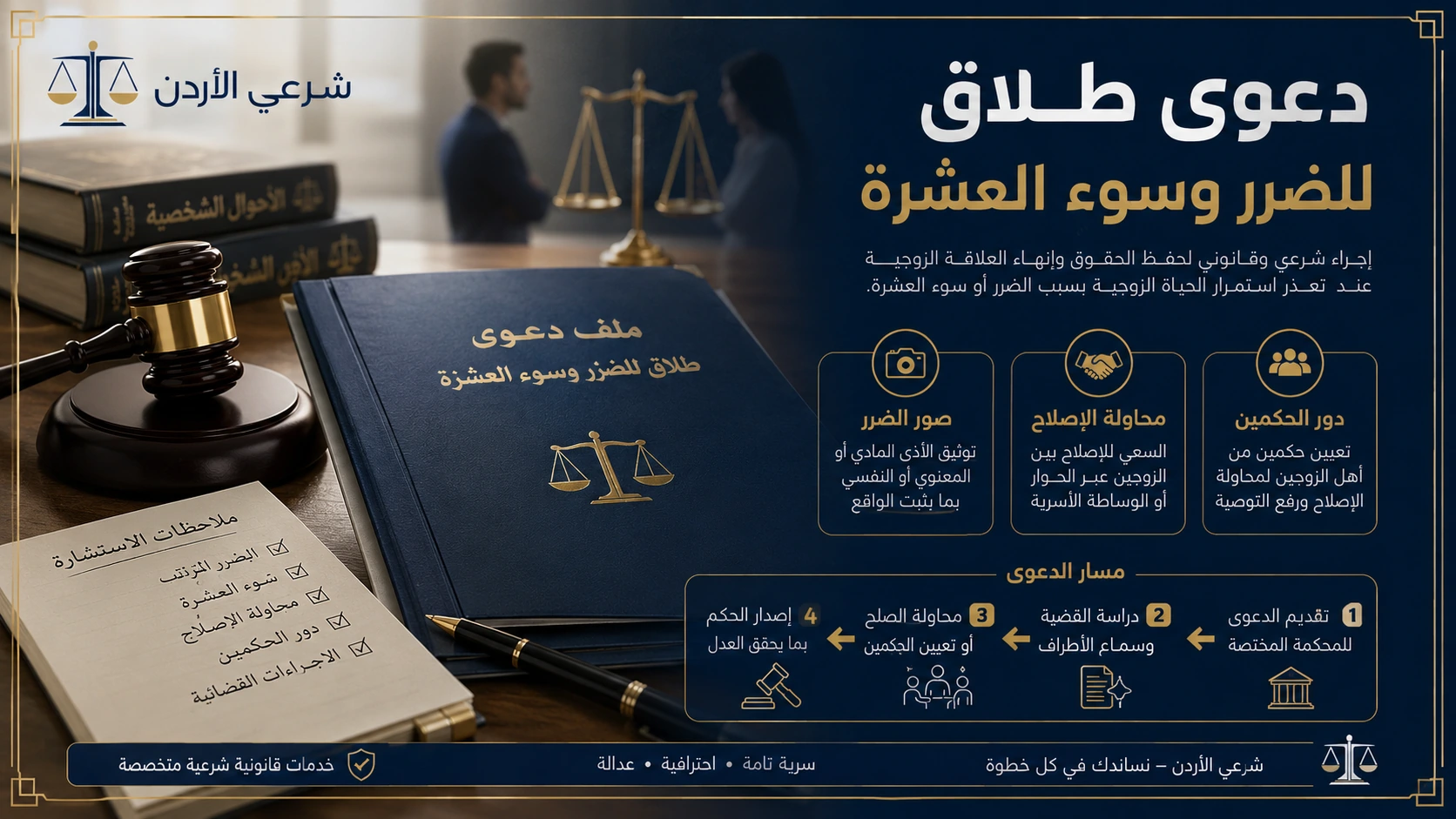 شرح دعوى طلاق للضرر وسوء العشرة