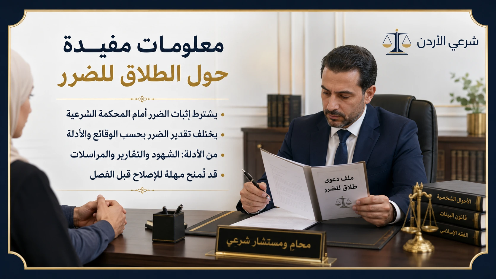 معلومات مفيدة حول الطلاق للضرر في الأردن