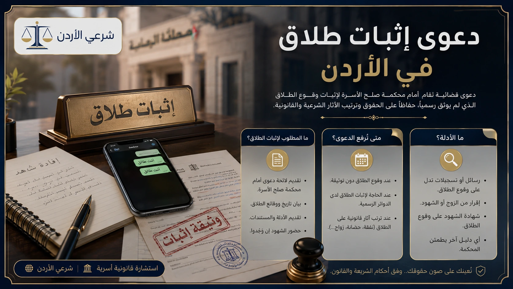 دعوى إثبات طلاق في الأردن