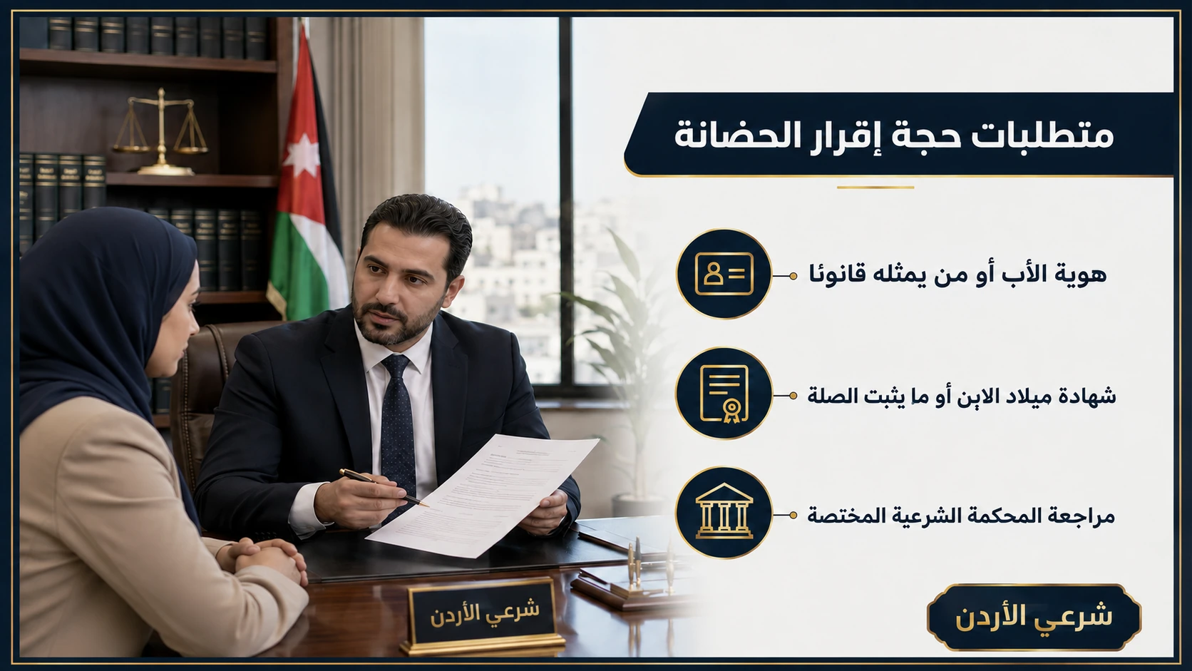 متطلبات حجة إقرار الحضانة
