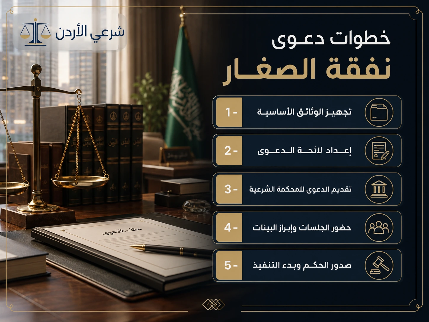خطوات دعوى نفقة الصغار في الأردن