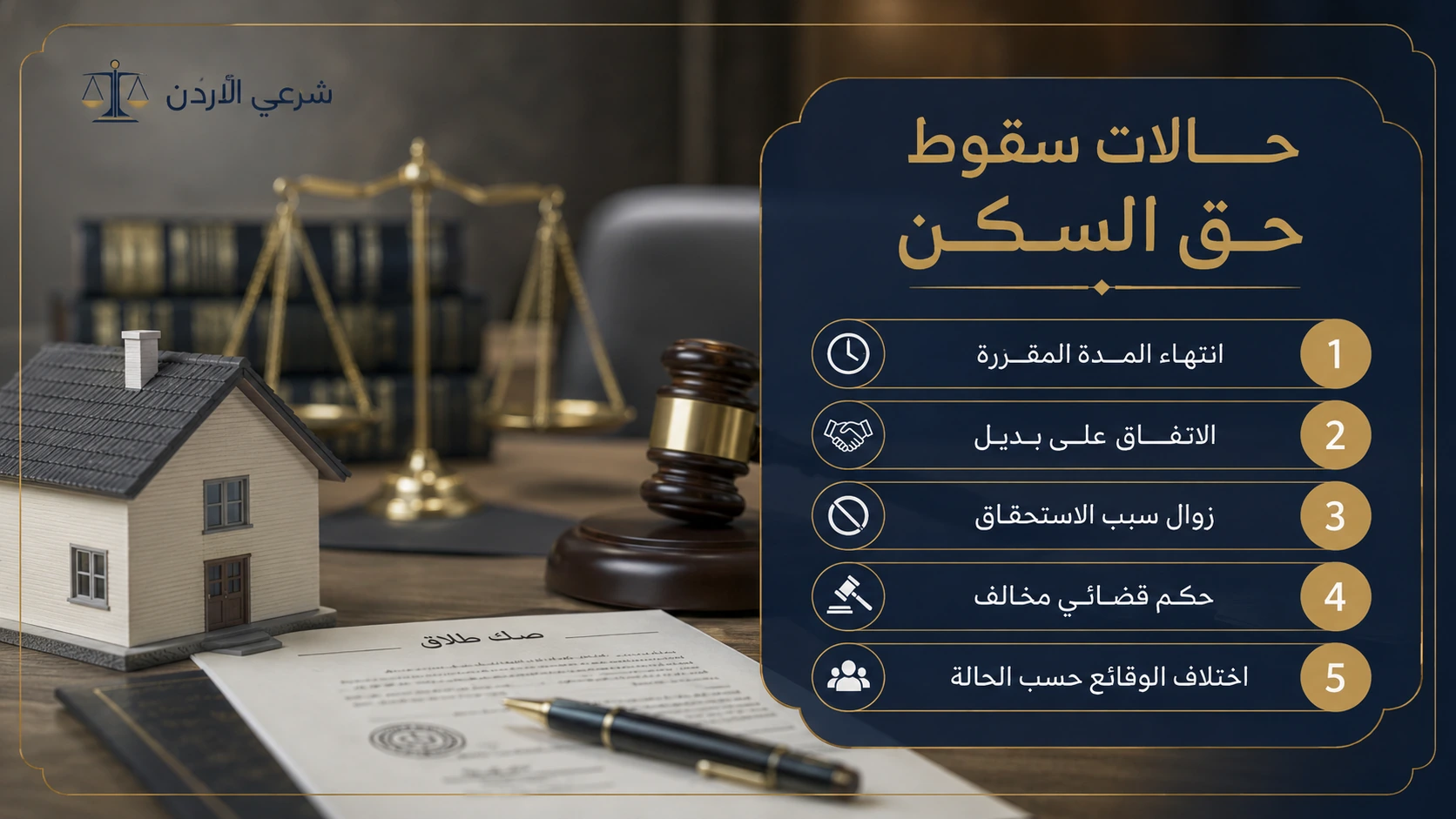حالات سقوط حق السكن للمطلقة في الأردن