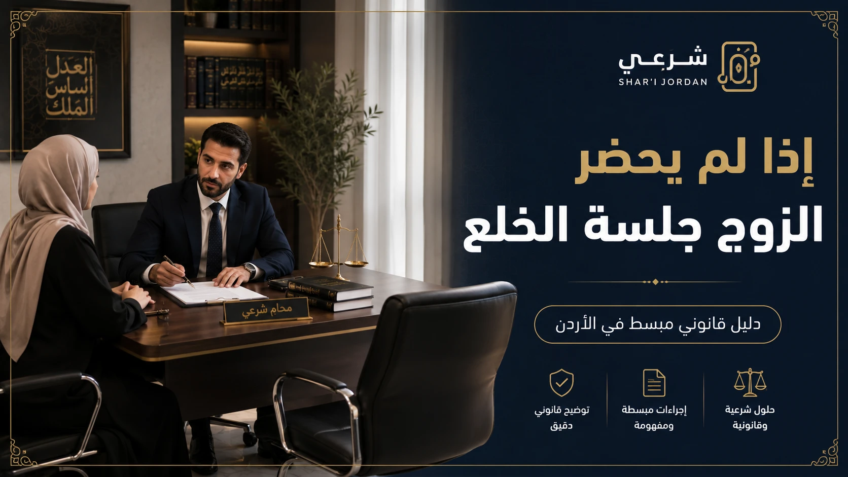 اذا لم يحضر الزوج جلسة الخلع