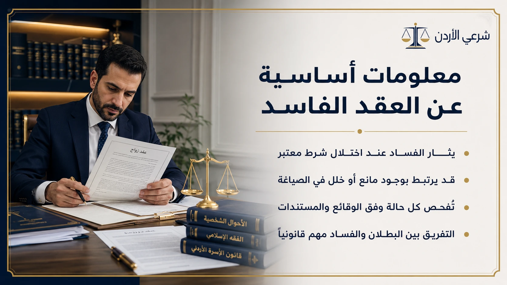 معلومات أساسية عن عقد الزواج الفاسد