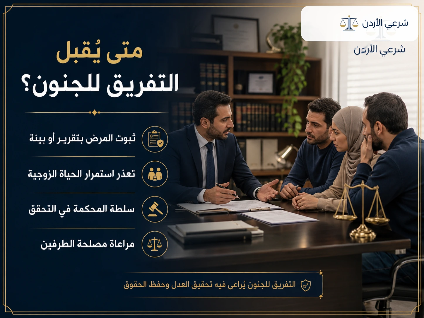 معلومات مفيدة حول شروط واحكام التفريق للجنون في القانون الأردني