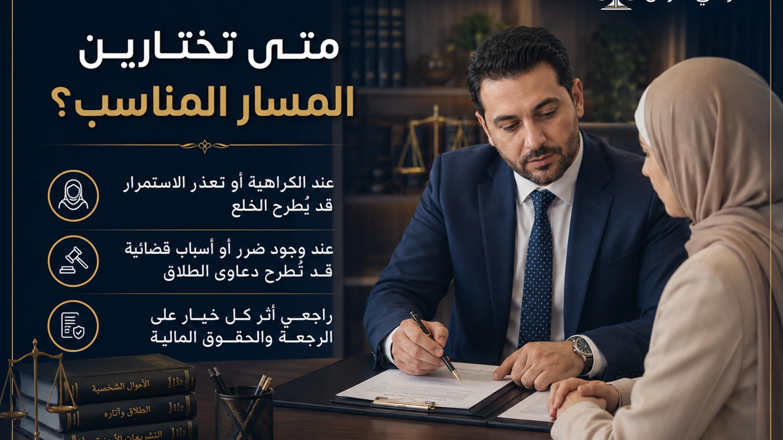 متى تختارين الخلع أو الطلاق القضائي