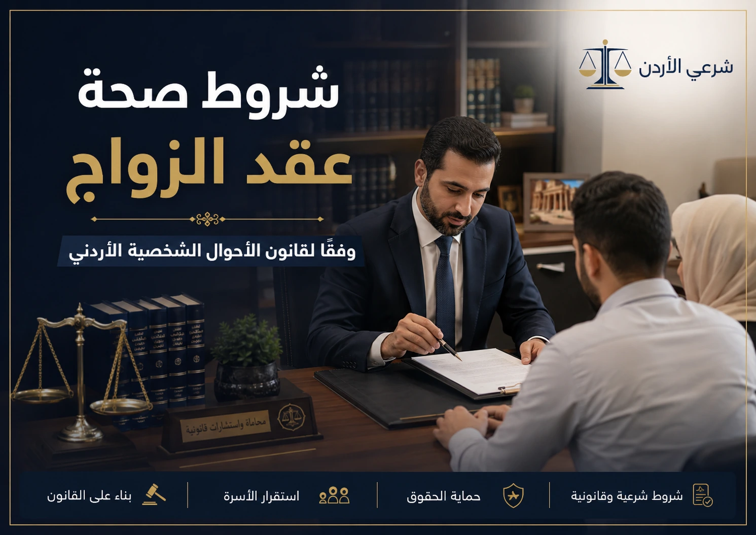 شروط صحة عقد الزواج وفقًا لقانون الأحوال الشخصية الأردني