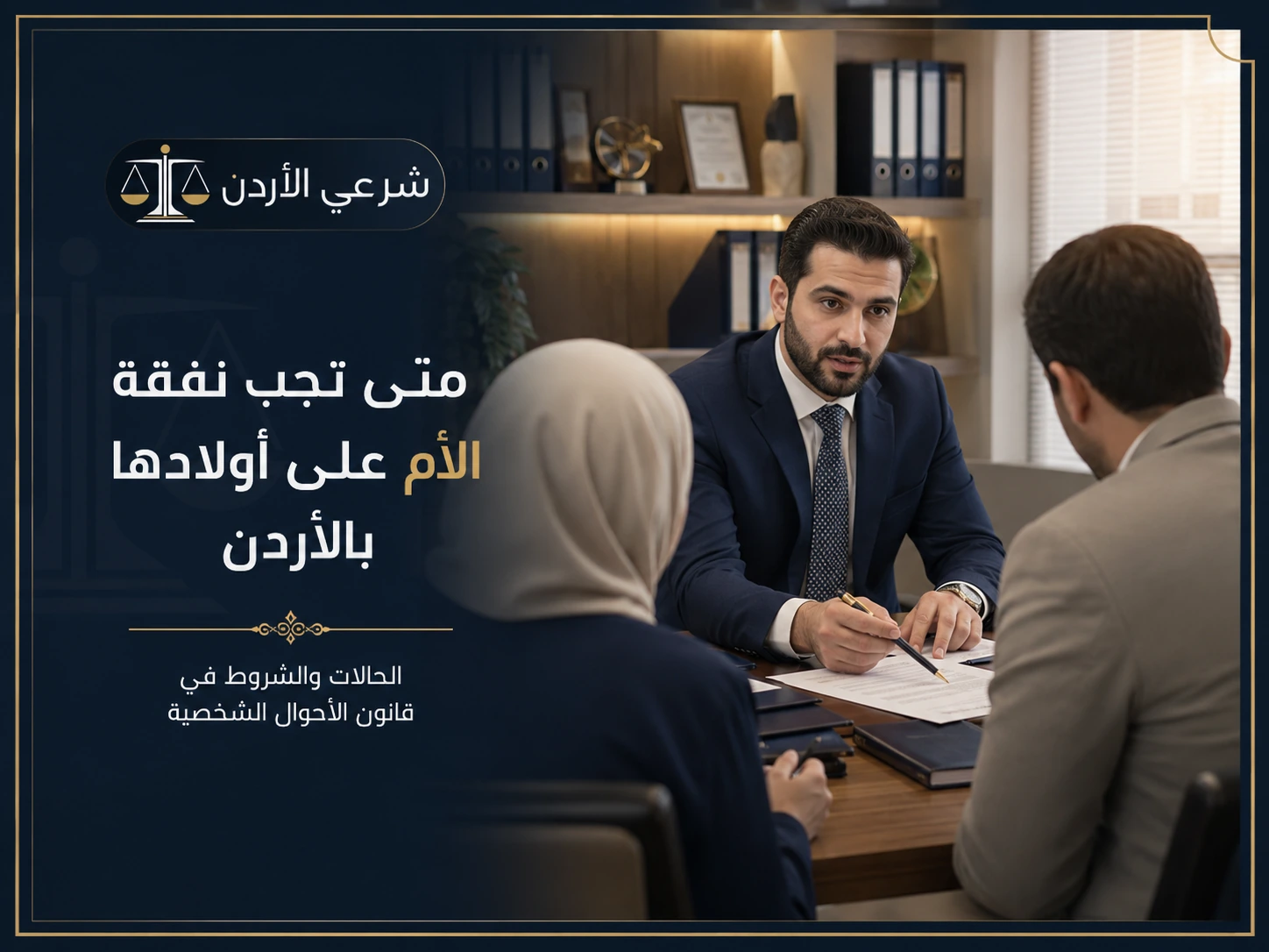 متى تجب نفقة الأم على أولادها بالأردن