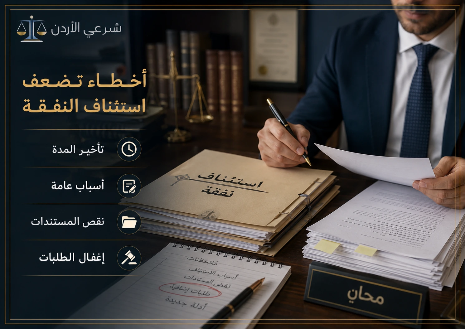 أخطاء تضعف استئناف النفقة