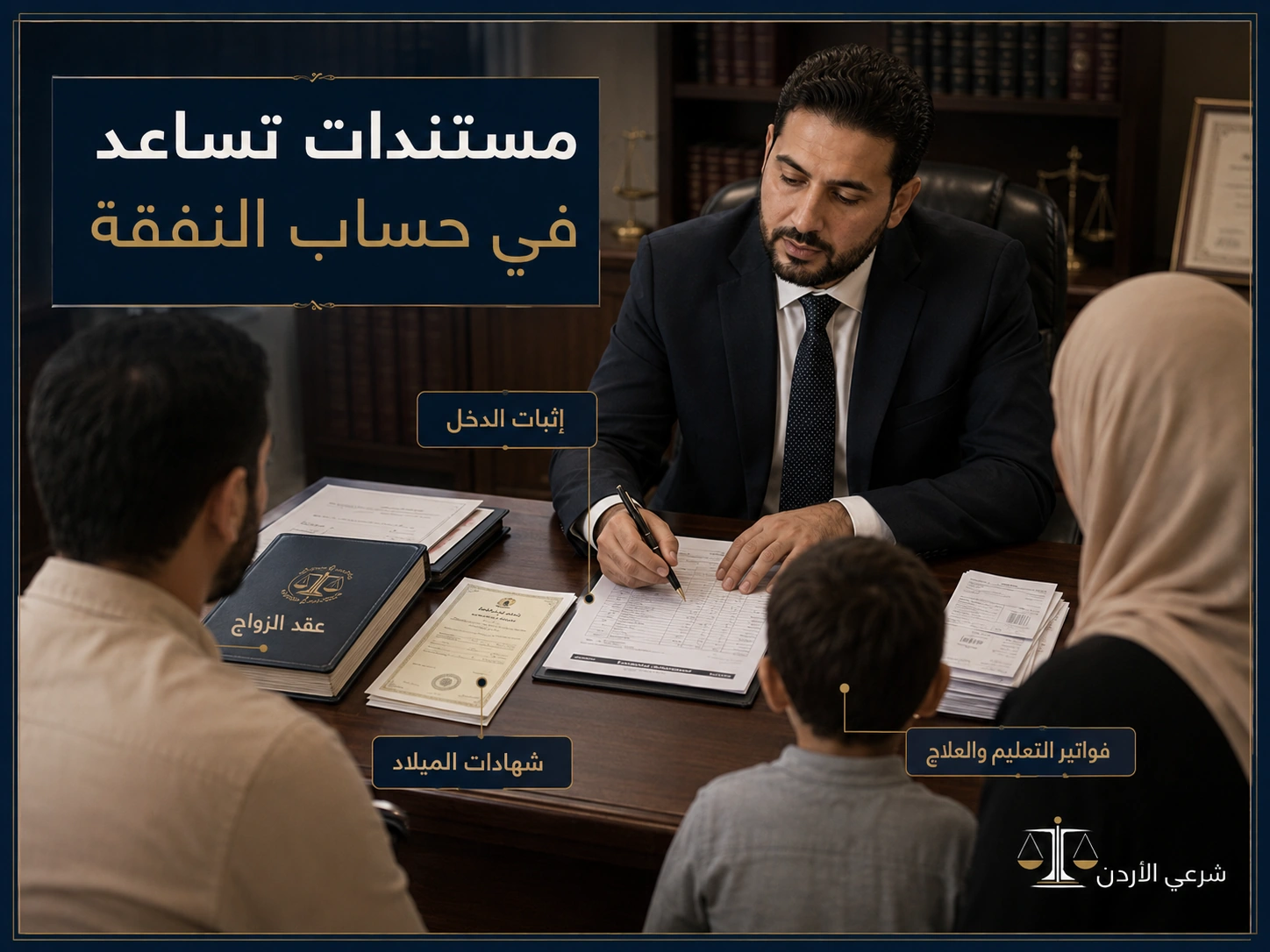 مستندات تساعد في حساب النفقة بالأردن