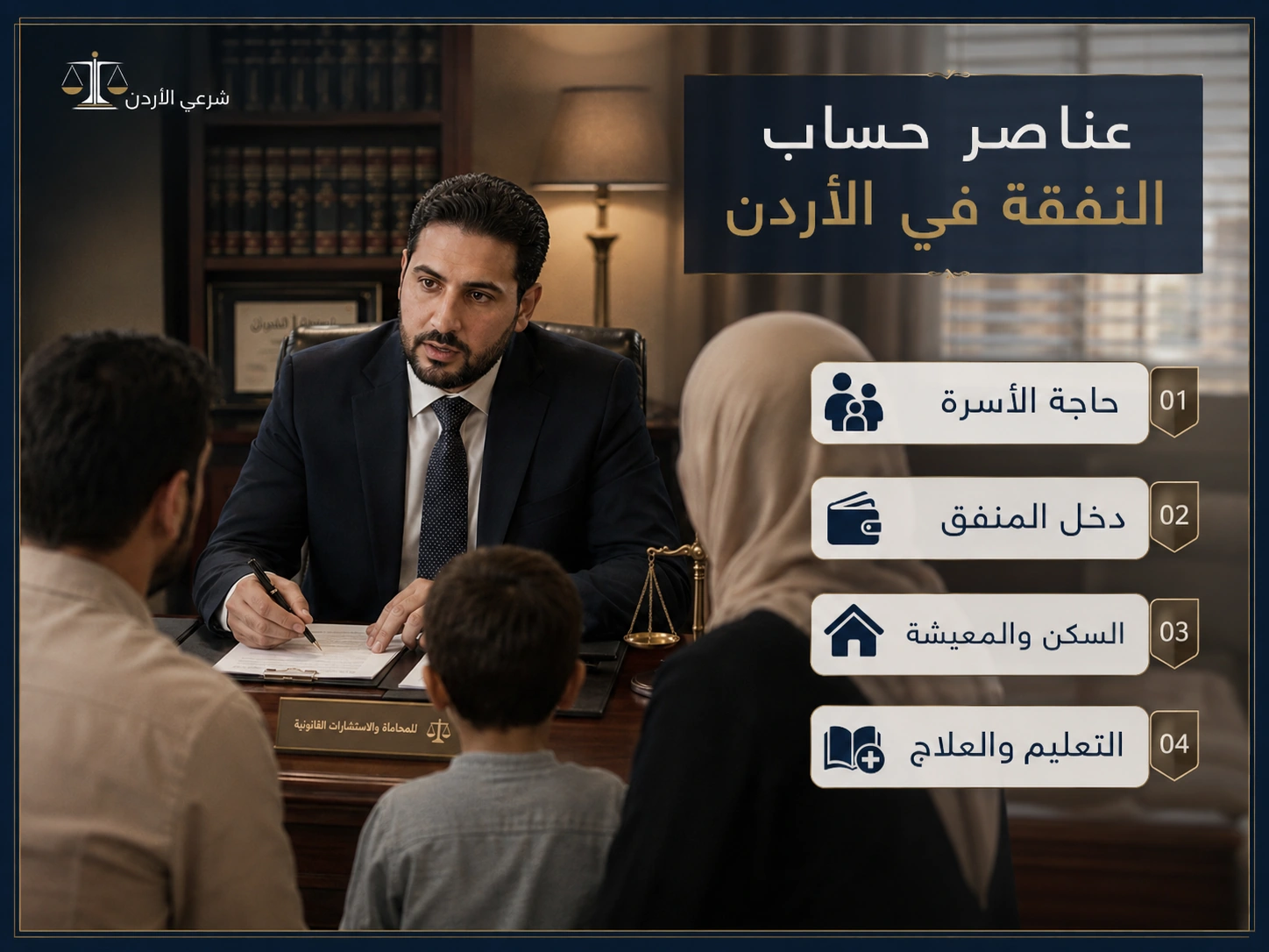 عناصر حساب النفقة في الأردن