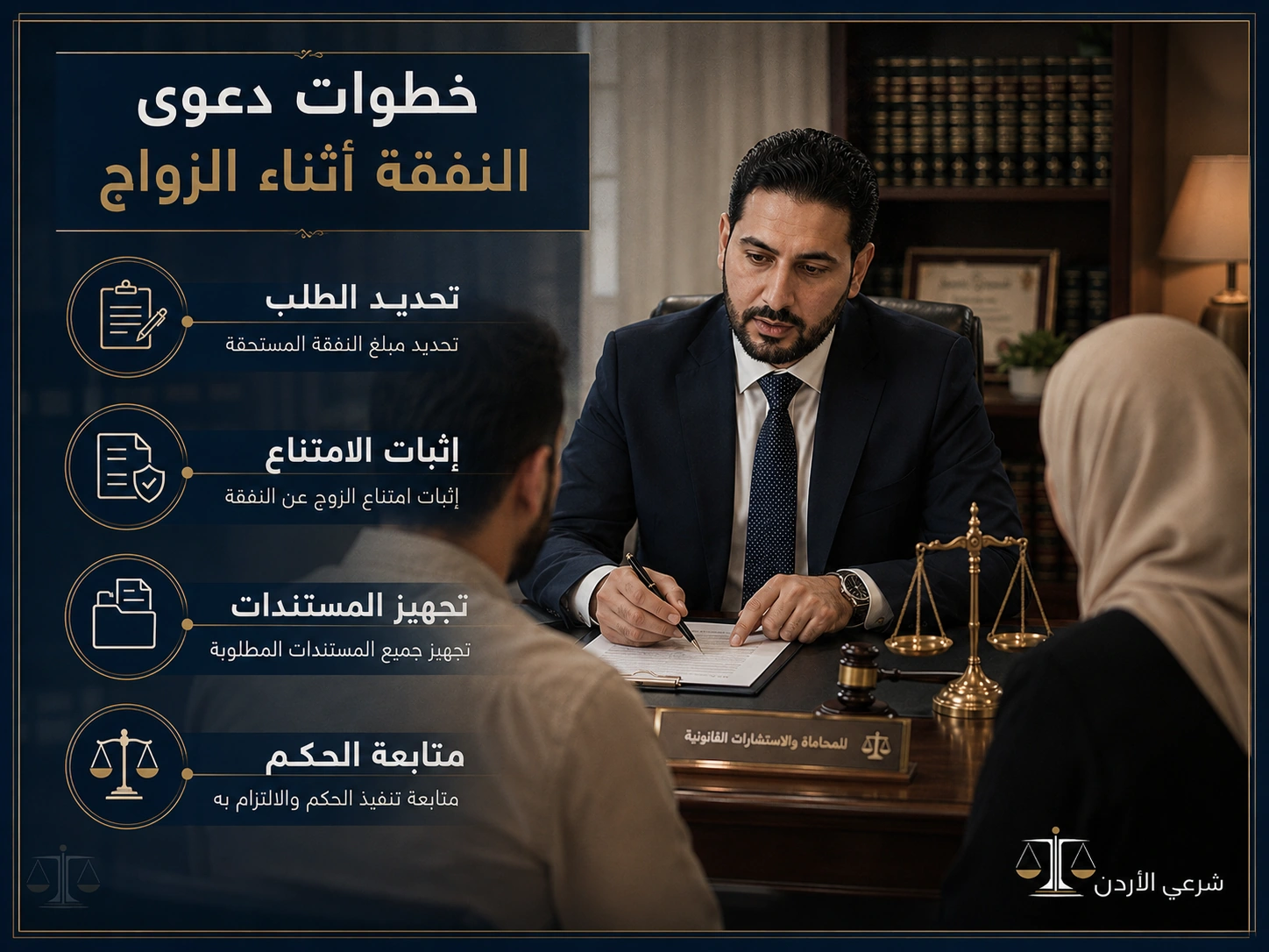 قضية نفقة بدون طلاق في الأردن
