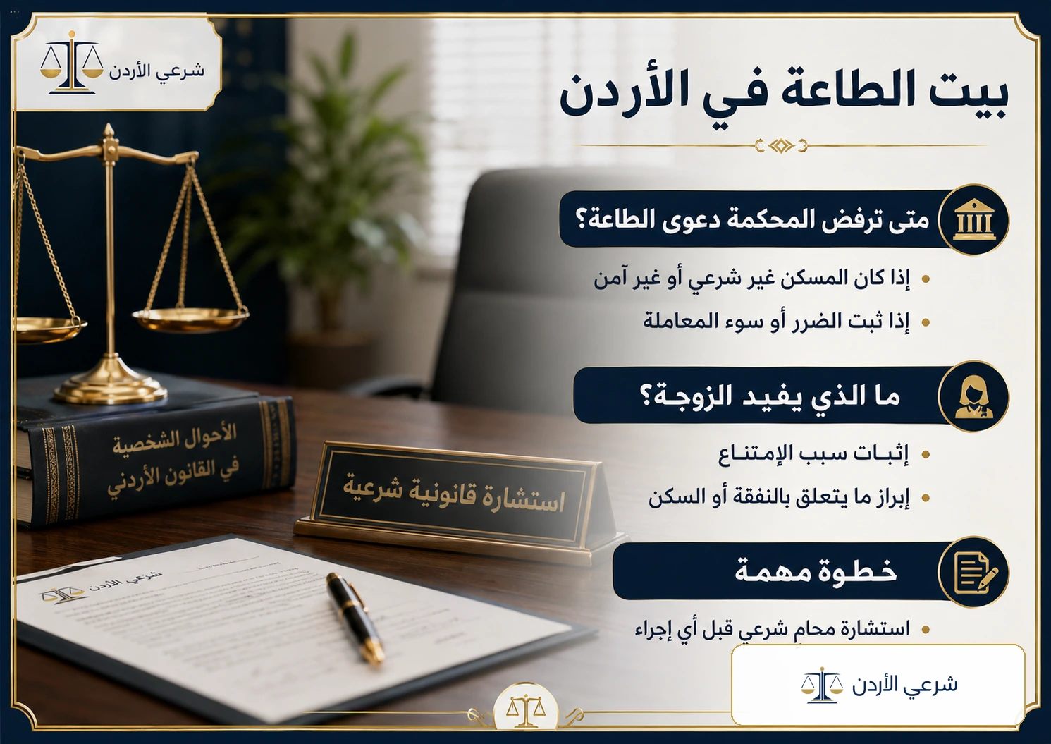 شروط وإجراءات دعوى بيت الطاعة في الأردن