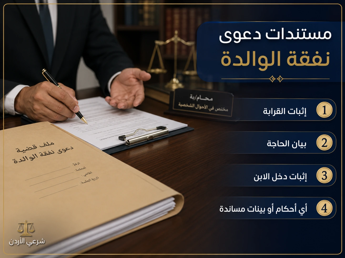 مستندات دعوى نفقة الوالدة