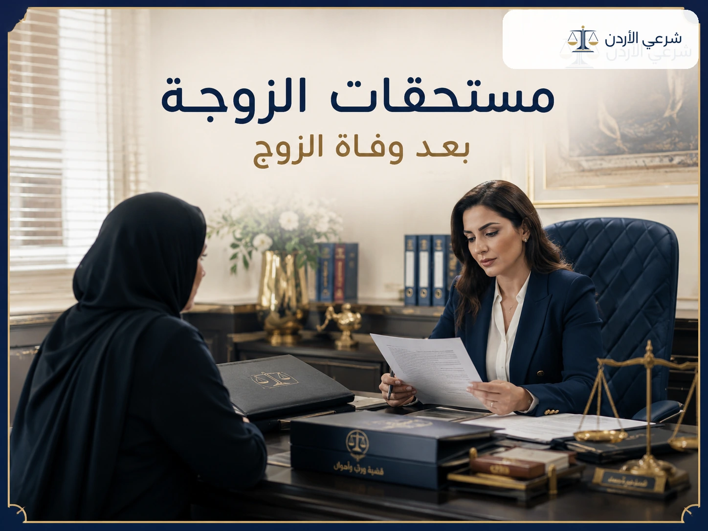 مستحقات الزوجة بعد وفاة الزوج