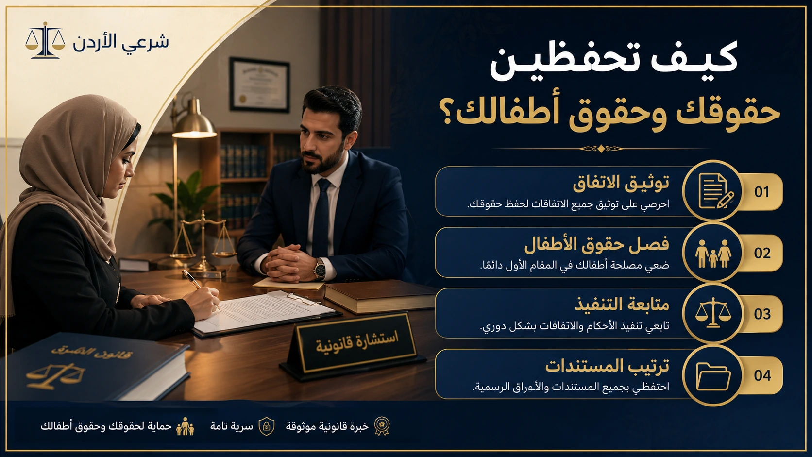 حماية حقوق الزوجة والأطفال بعد الطلاق