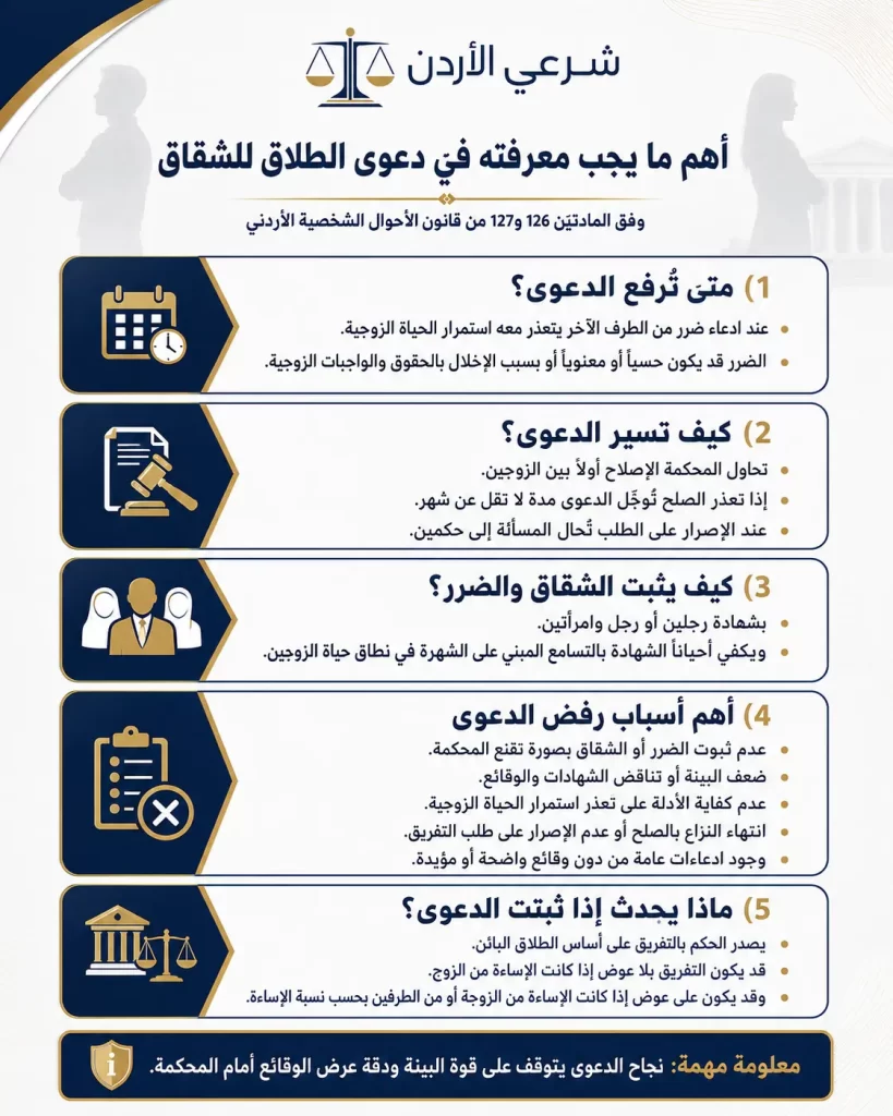 أهم ما يجب معرفته في دعوى الشقاق والنزاع