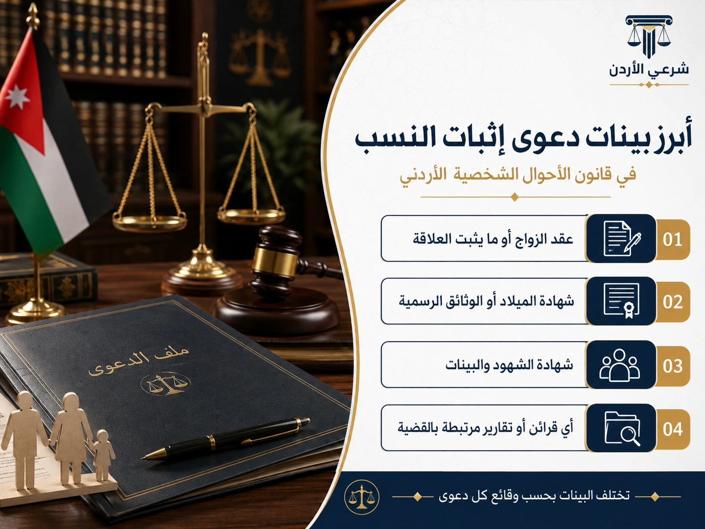 طرق إثبات نسب الطفل للأب في القانون الأردني
