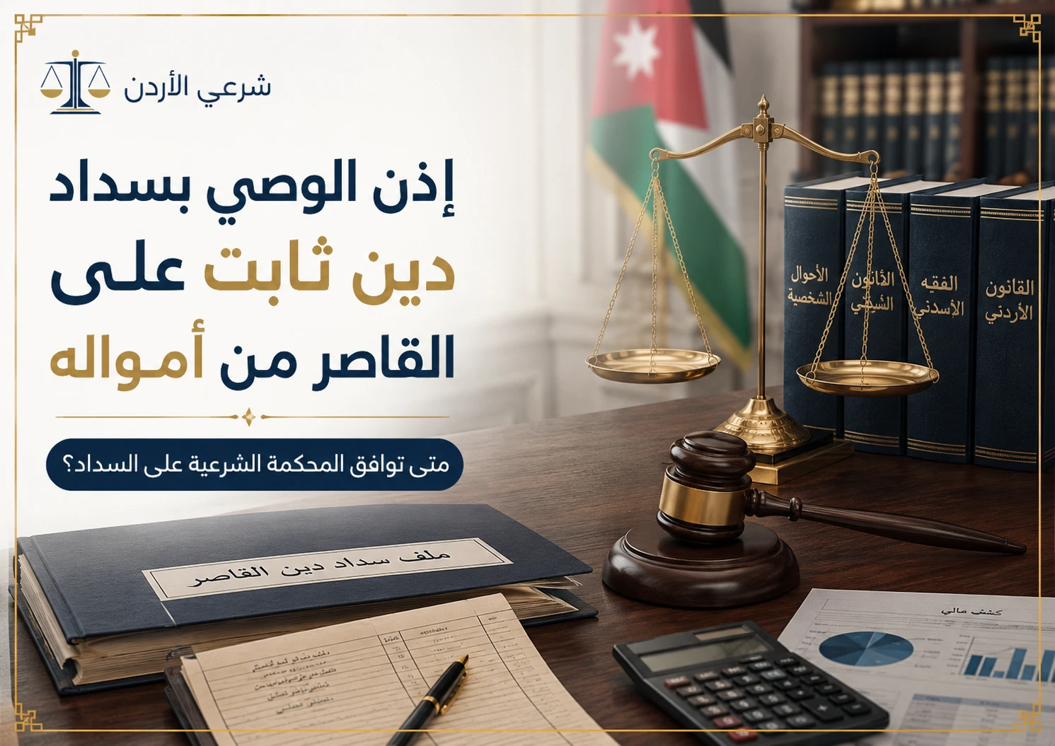 إذن الوصي بسداد دين ثابت على القاصر من أمواله