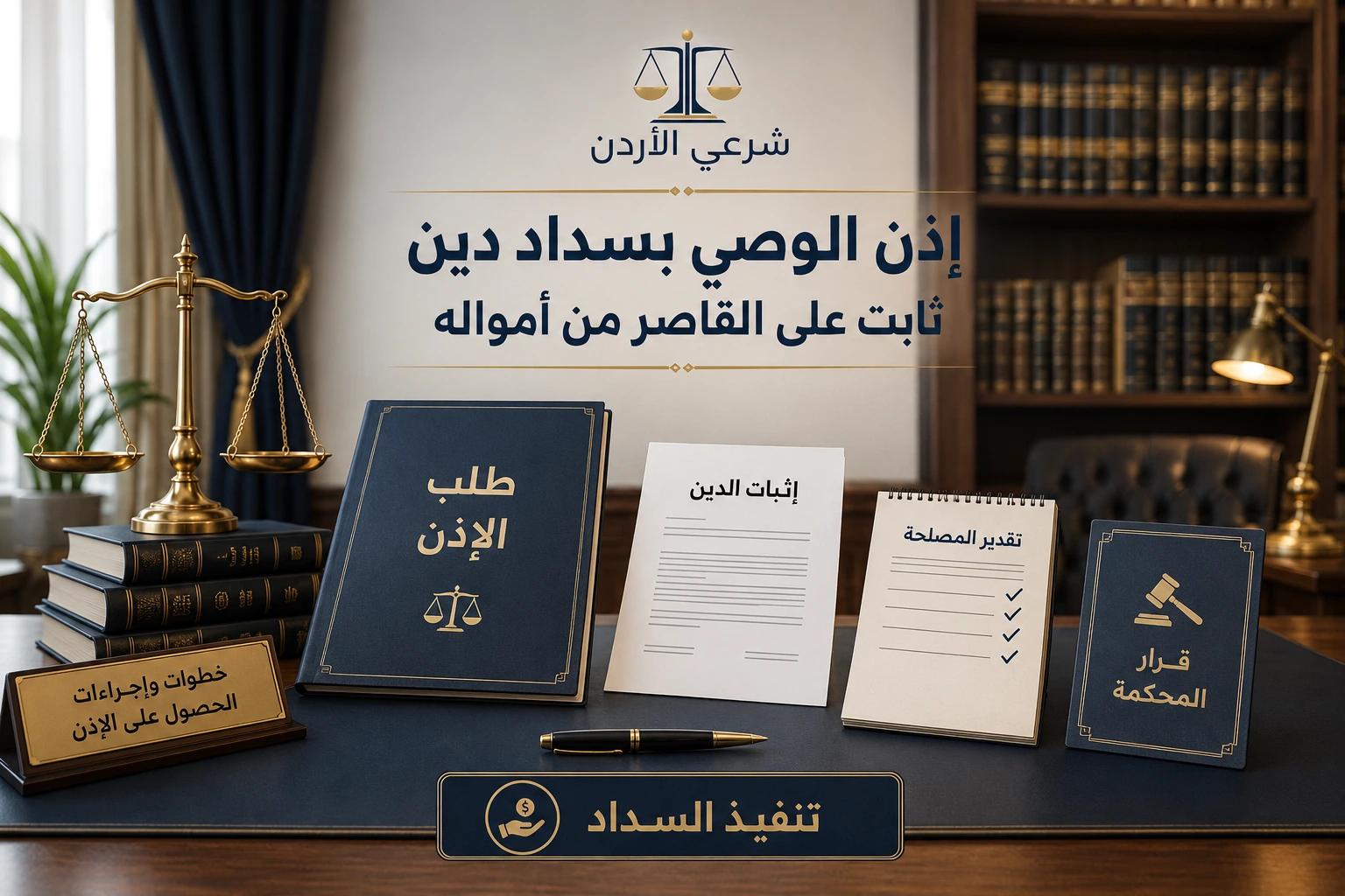 خطوات طلب الإذن بسداد دين القاصر