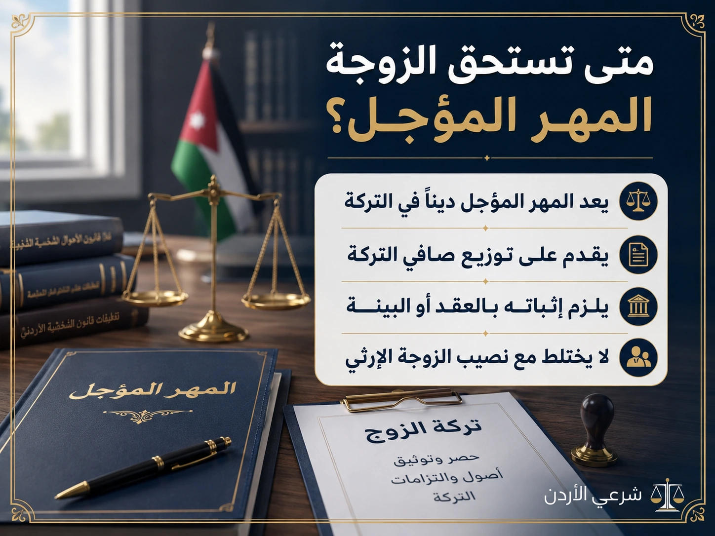 متى تستحق الزوجة المهر المؤجل