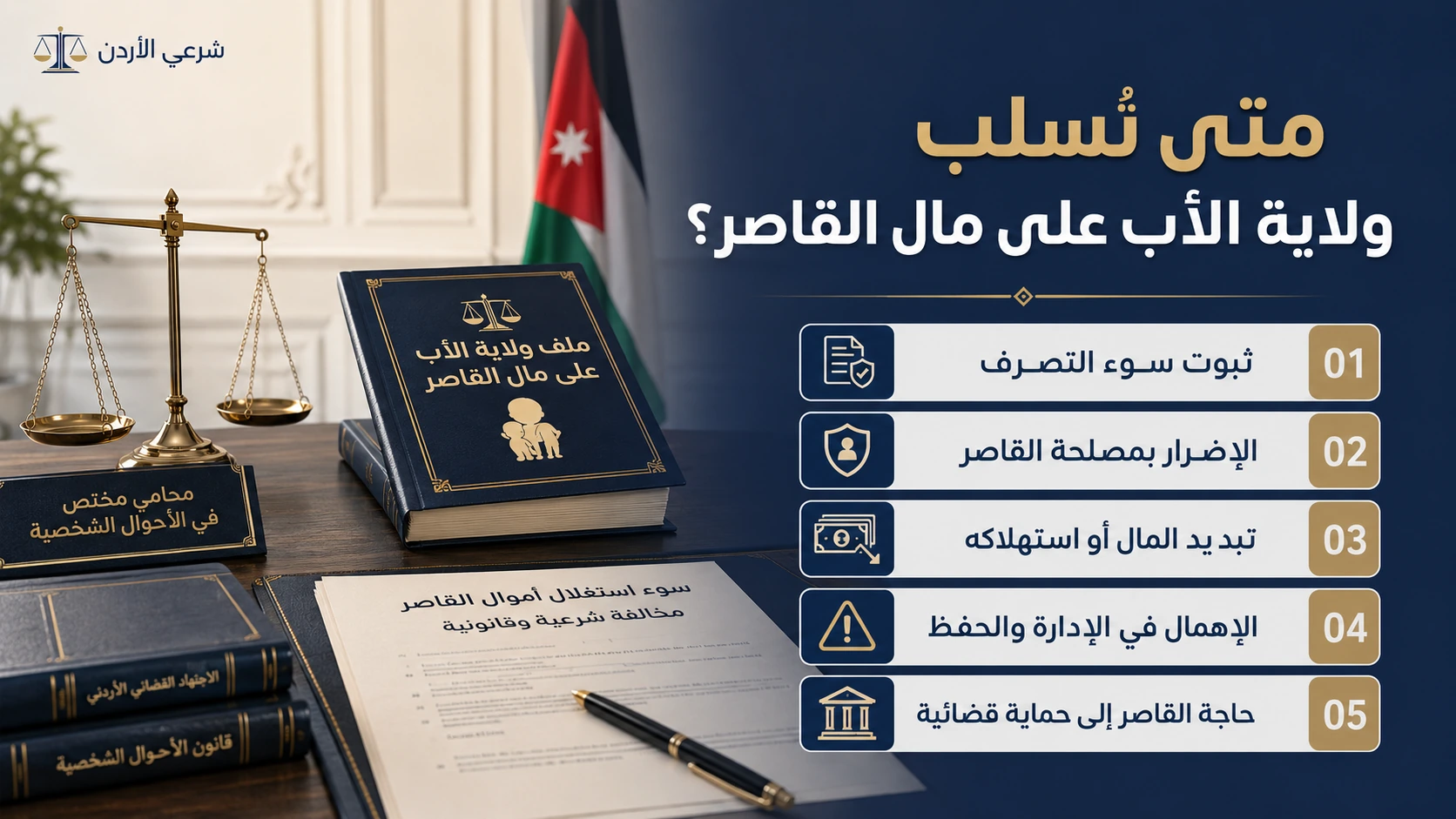 متى تسلب ولاية الأب على مال القاصر