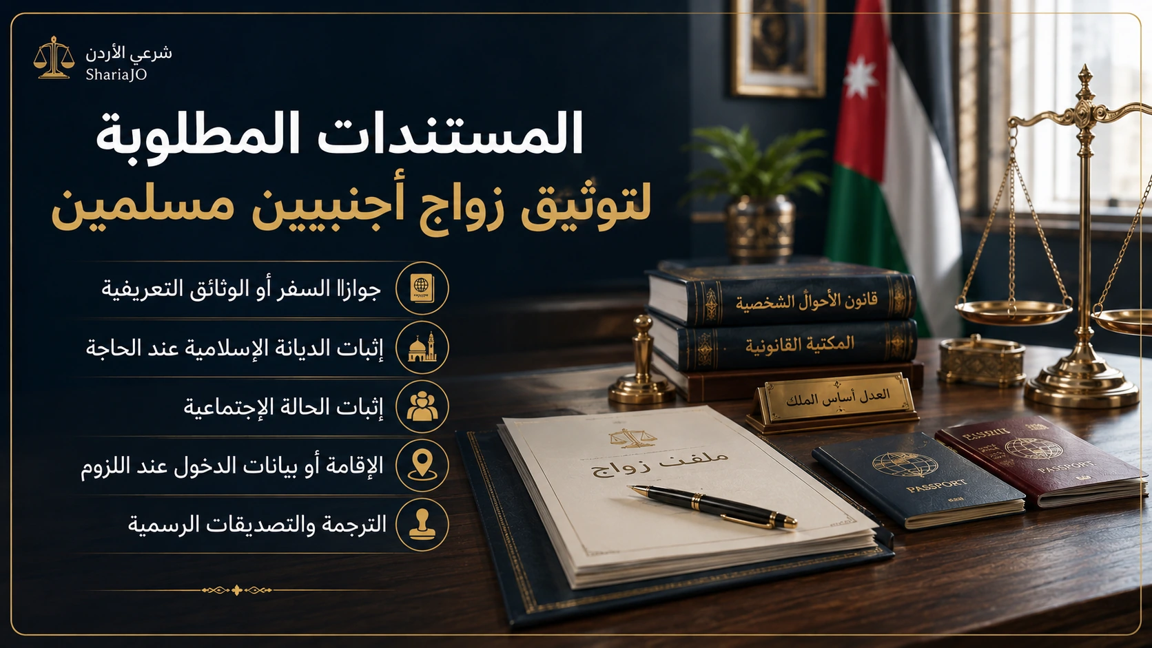أبرز المستندات المطلوبة لزواج أجنبيين مسلمين في الأردن