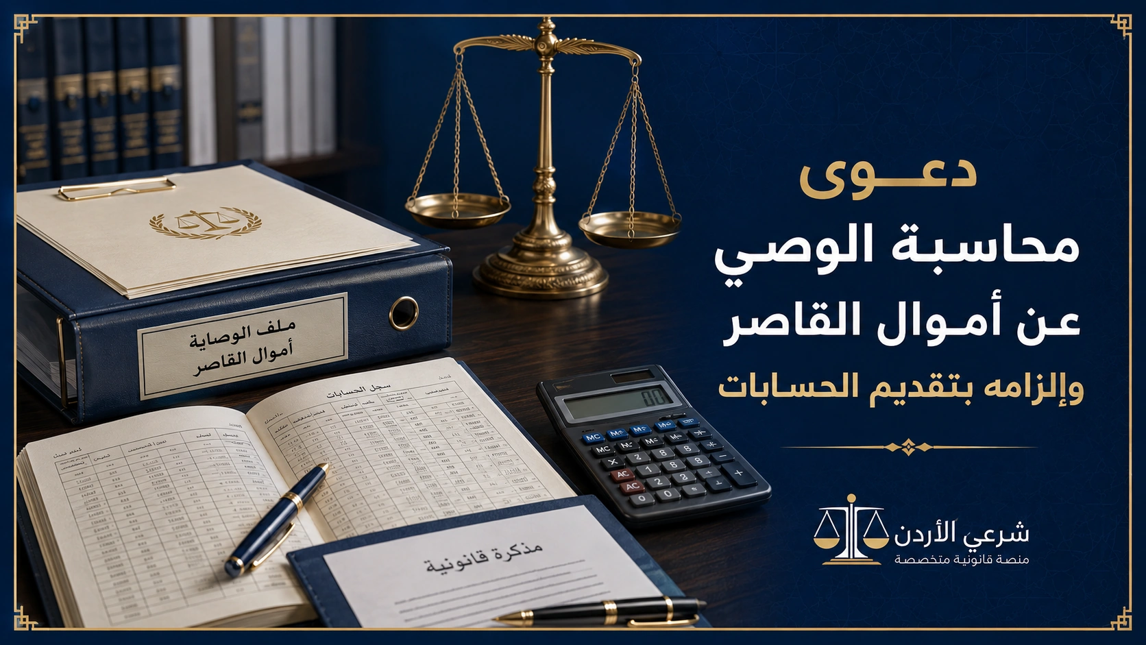 دعوى محاسبة الوصي عن أموال القاصر وإلزامه بتقديم الحسابات