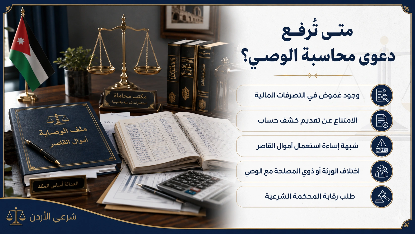 متى تكون دعوى محاسبة الوصي مناسبة؟