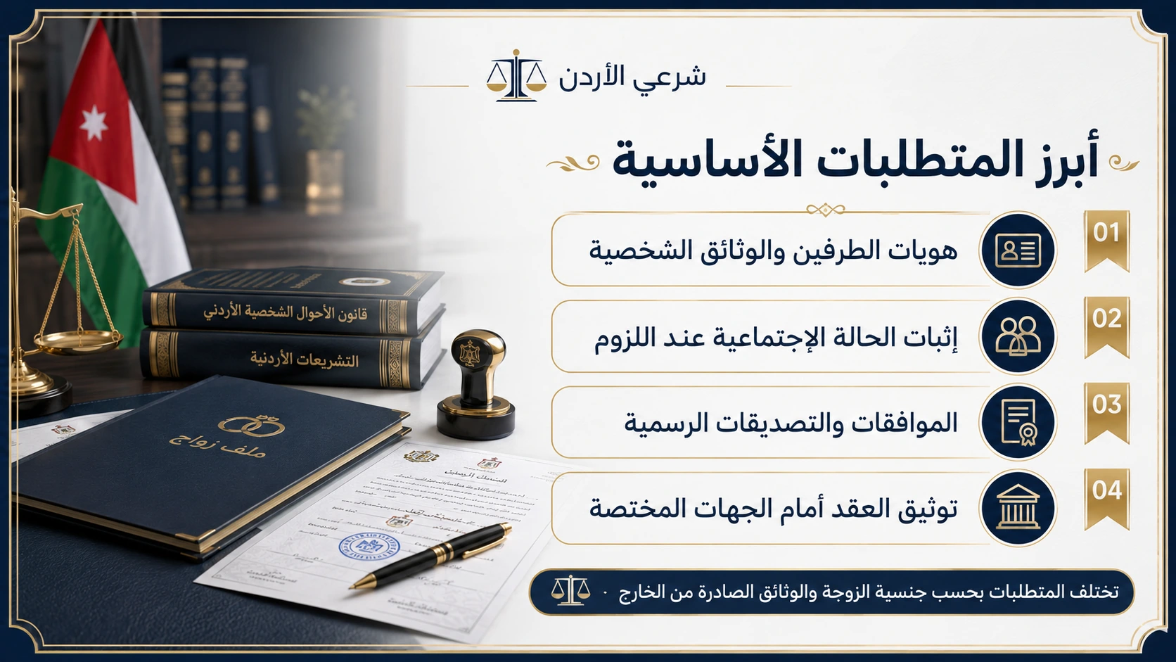 متطلبات زواج الأردني من أجنبية في الأردن