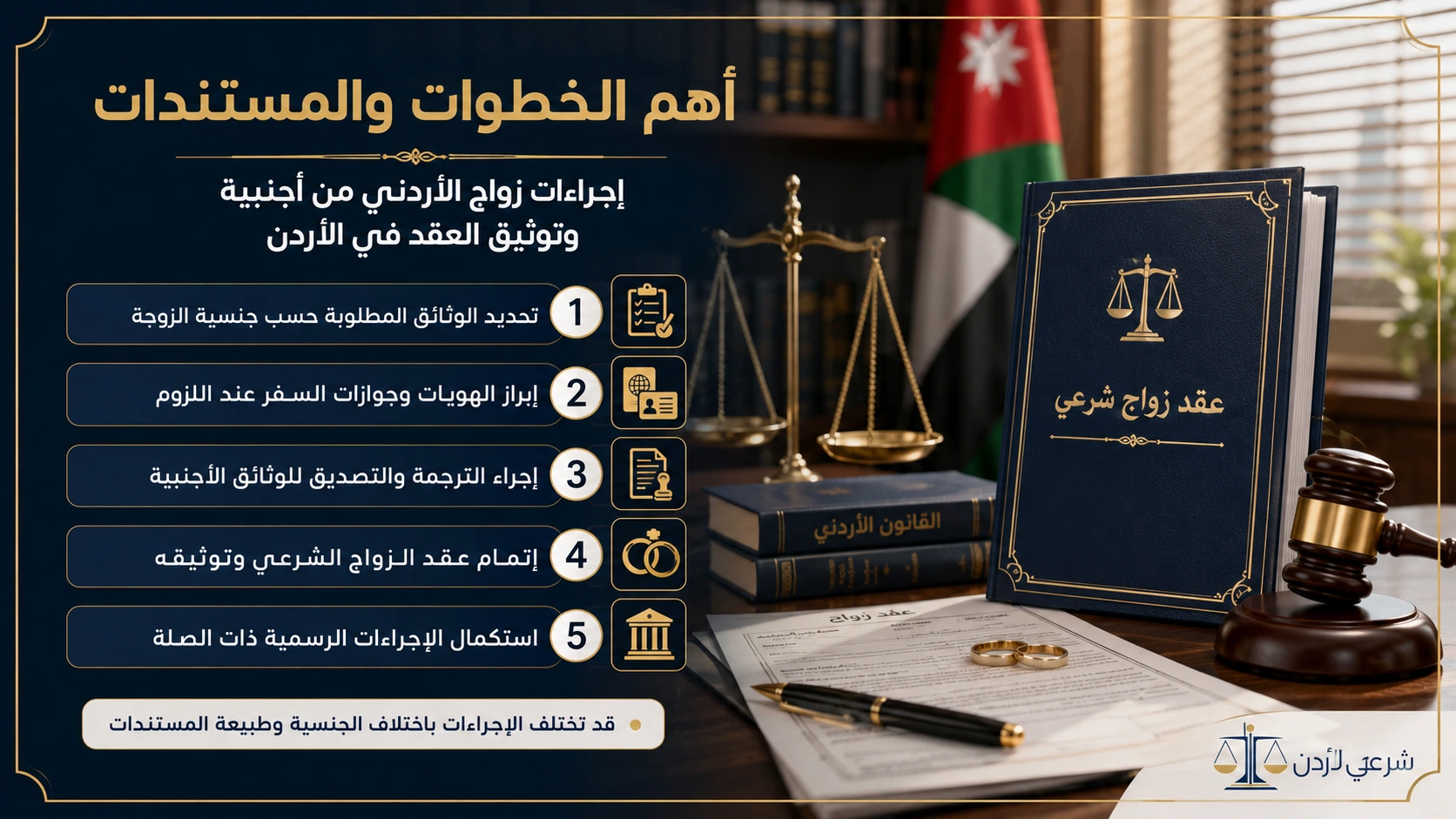 خطوات زواج الأردني من أجنبية وتوثيق العقد