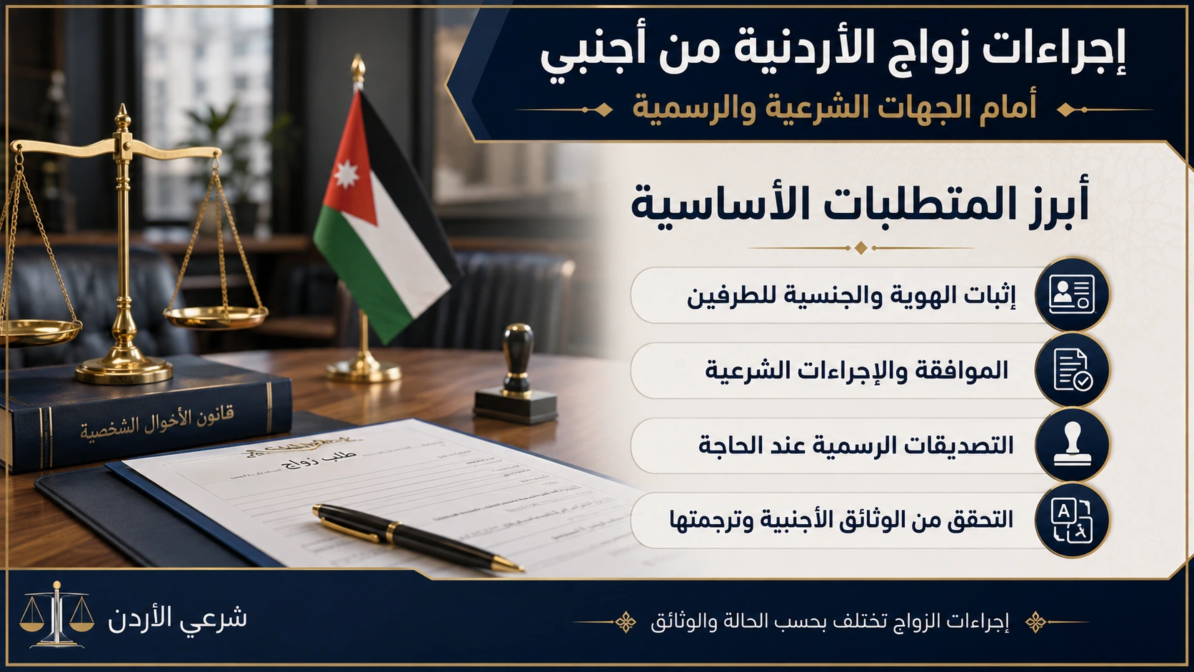 متطلبات زواج الأردنية من أجنبي في الأردن