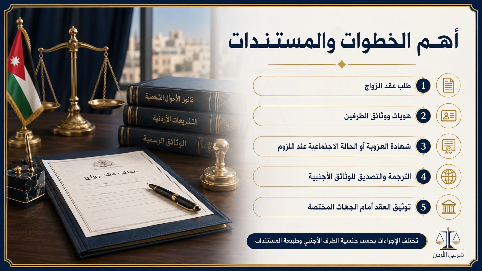 خطوات زواج الأردنية من أجنبي وتوثيق العقد