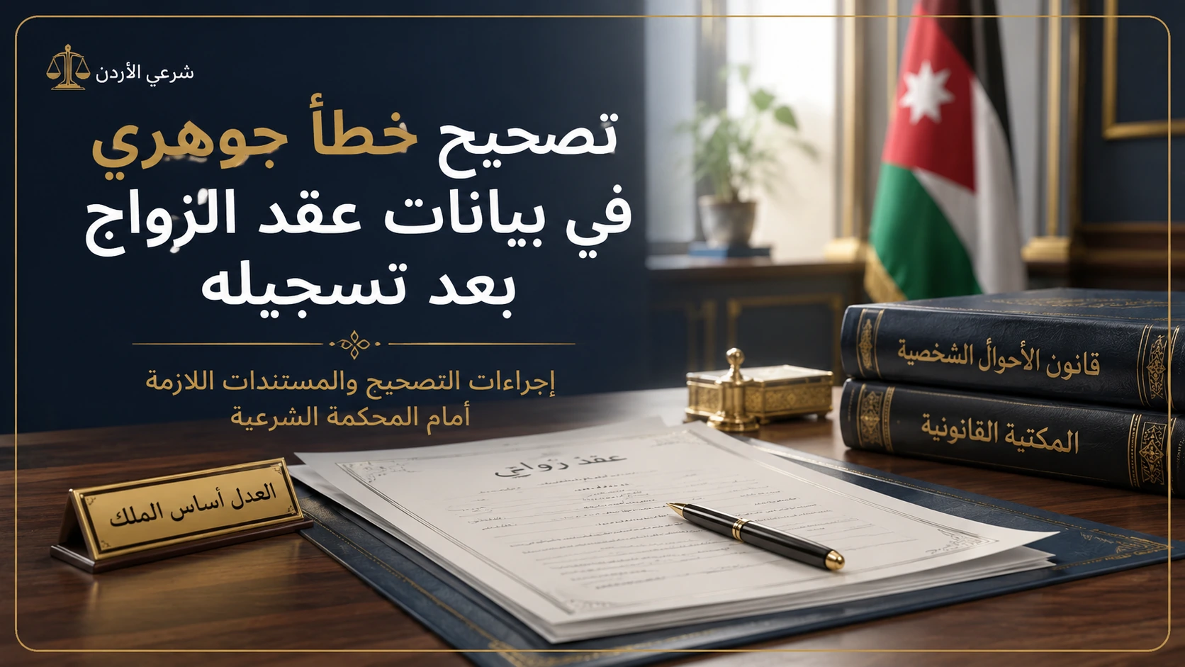 تصحيح خطأ جوهري في بيانات عقد الزواج بعد تسجيله