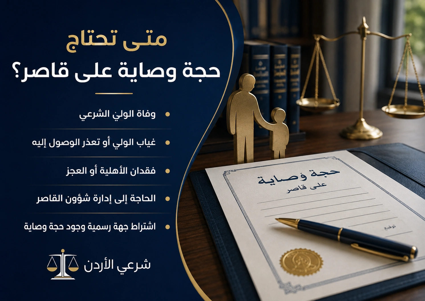 متى تحتاج حجة وصاية على قاصر