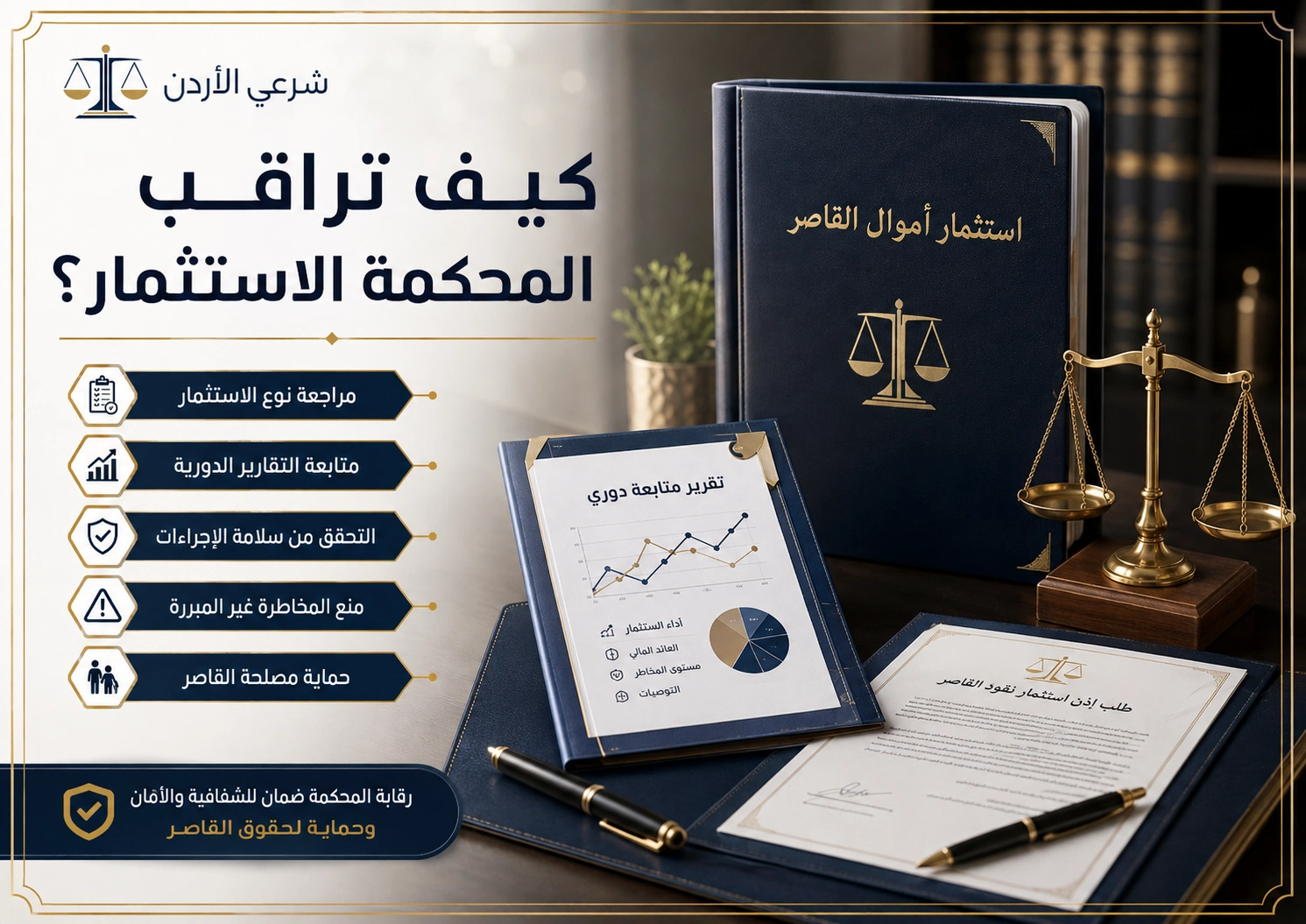 طلب إذن استثمار نقود القاصر وكيف تراقب المحكمة الاستثمار - خطوات عملية