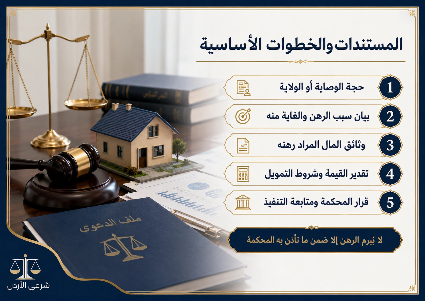 مستندات وخطوات طلب رهن مال القاصر
