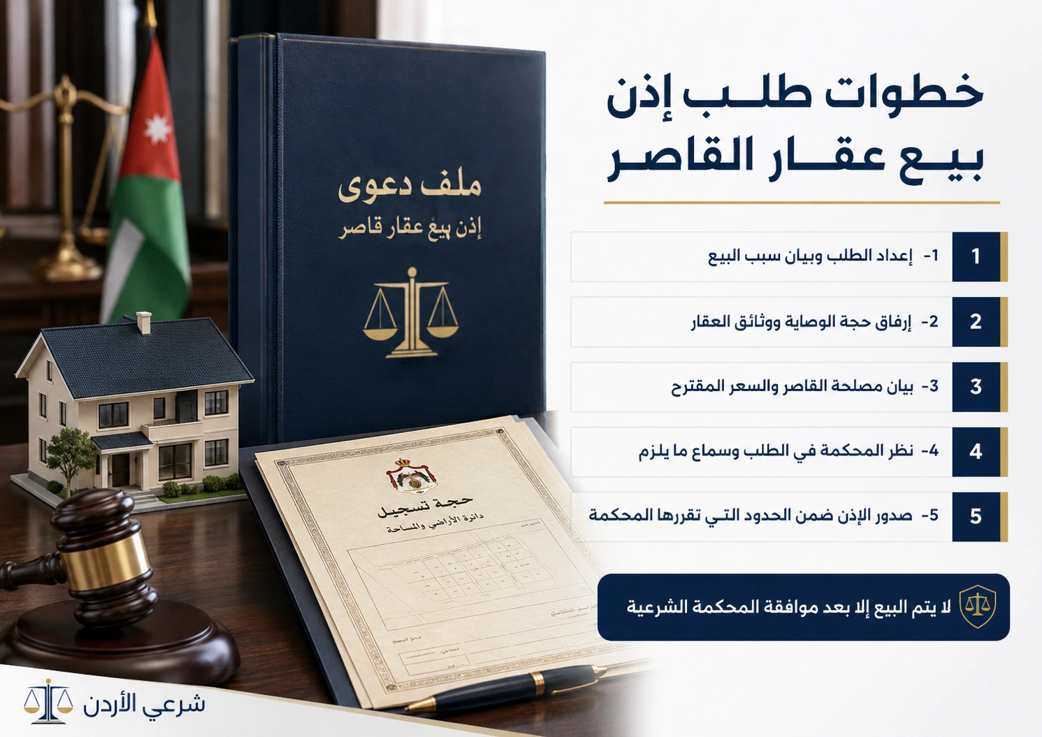 خطوات طلب إذن بيع عقار القاصر