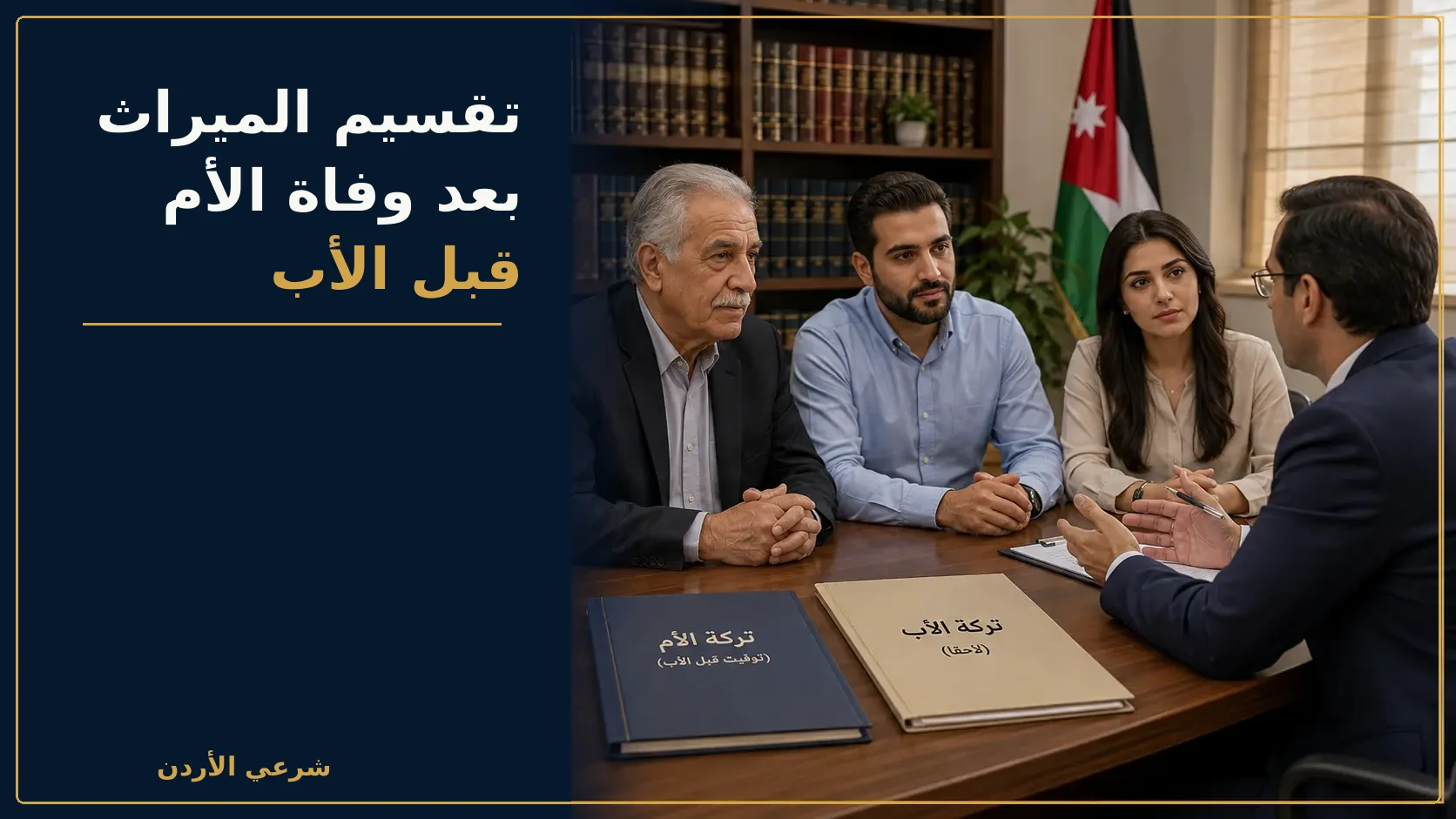 تقسيم الميراث بعد وفاة الأم قبل الأب في الأردن
