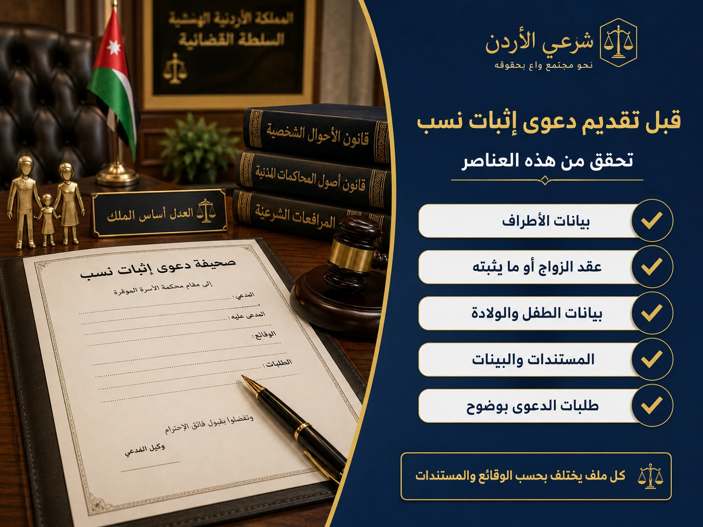 نصائح قبل تقديم صيغة دعوى إثبات نسب