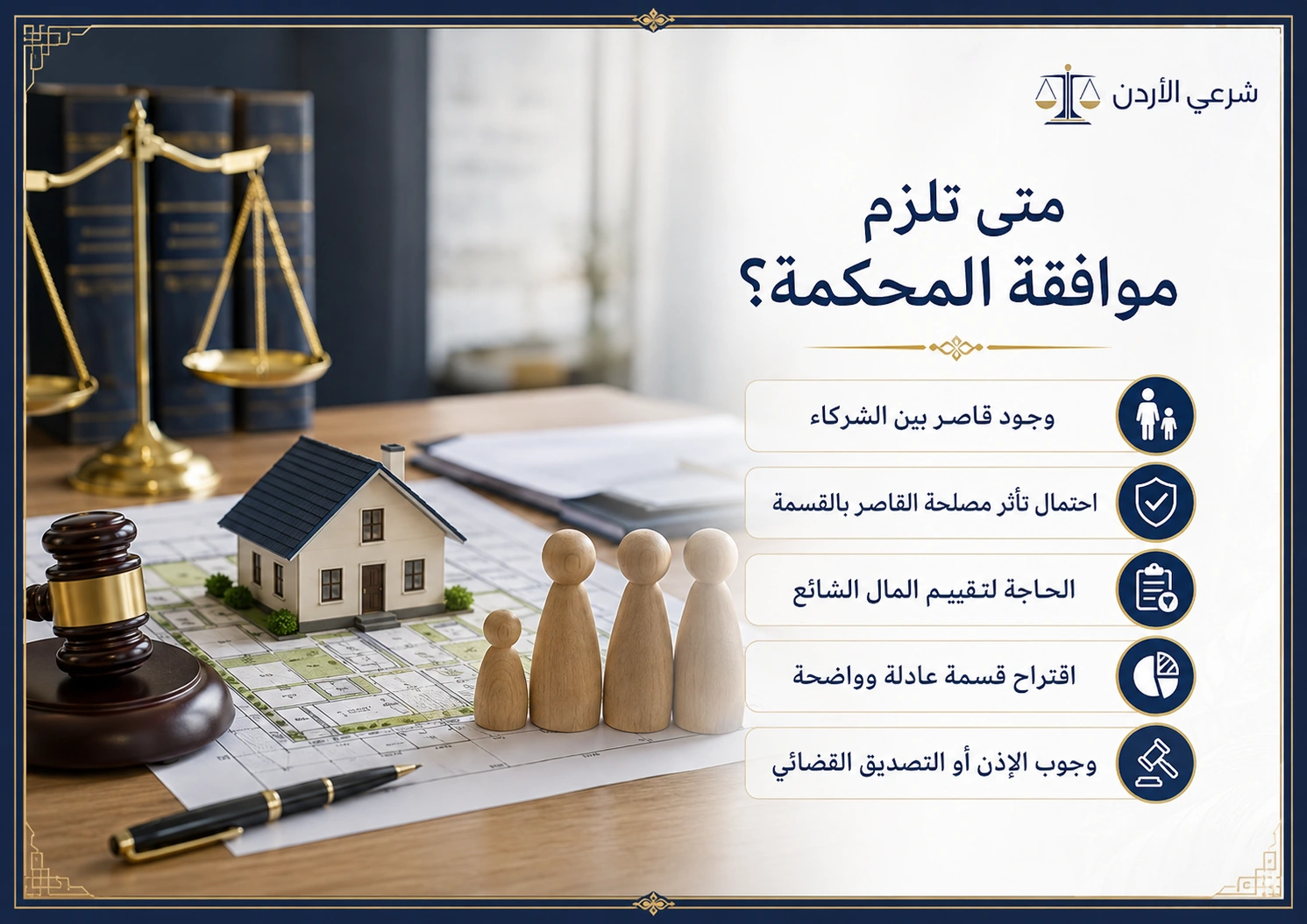 متى تلزم موافقة المحكمة على القسمة