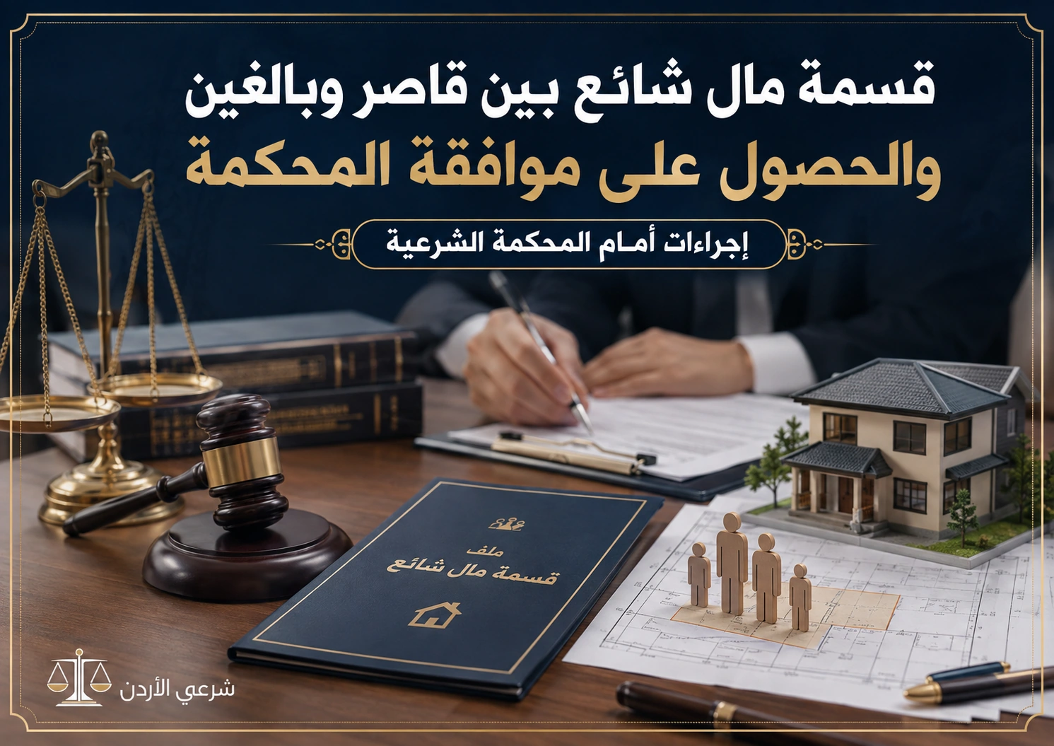 قسمة مال شائع بين قاصر وبالغين والحصول على موافقة المحكمة
