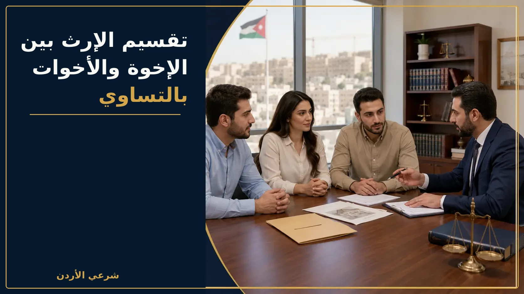 تقسيم الإرث بين الإخوة والأخوات بالتساوي في الأردن