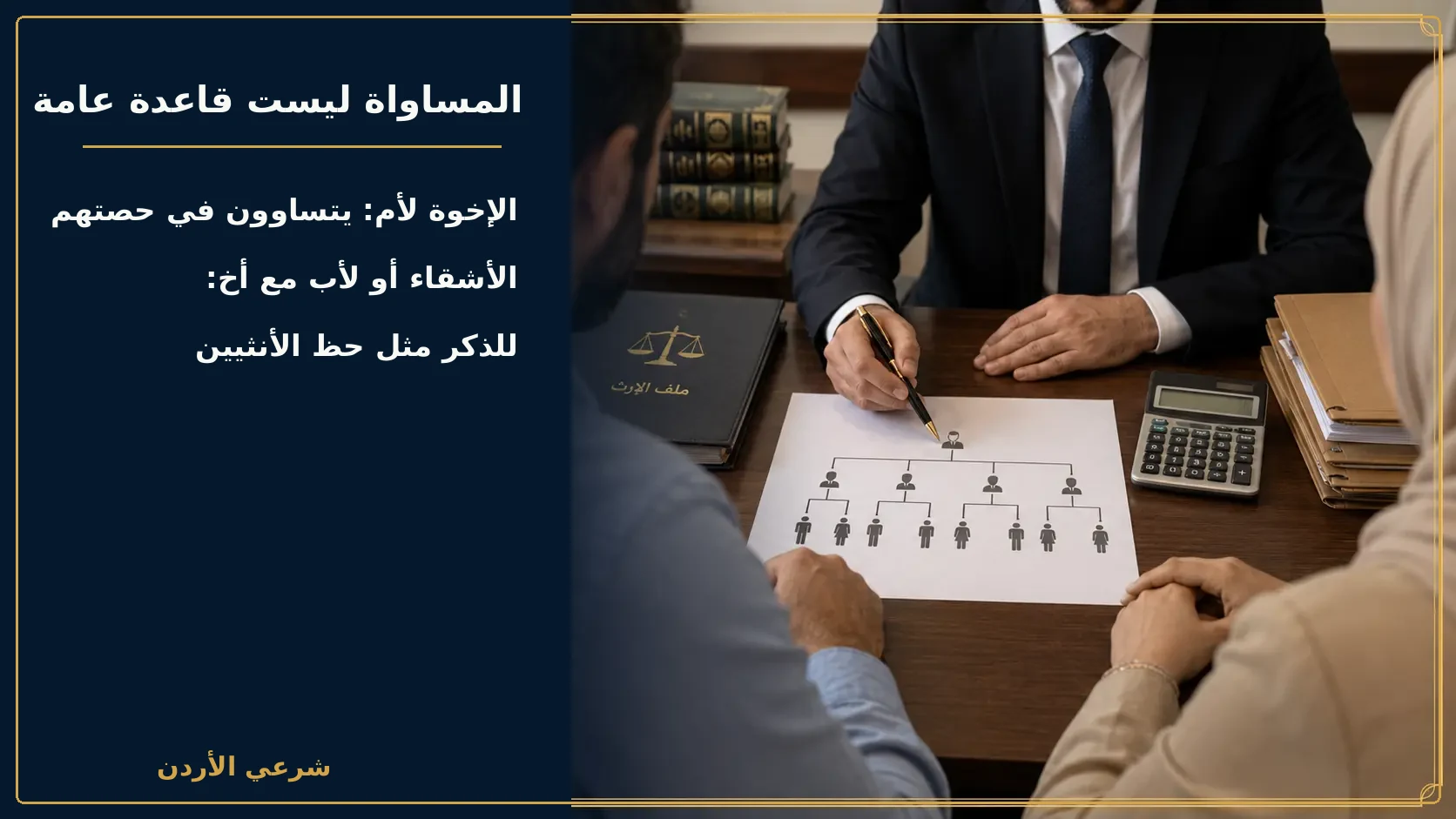 حالات تساوي واختلاف أنصبة الإخوة والأخوات