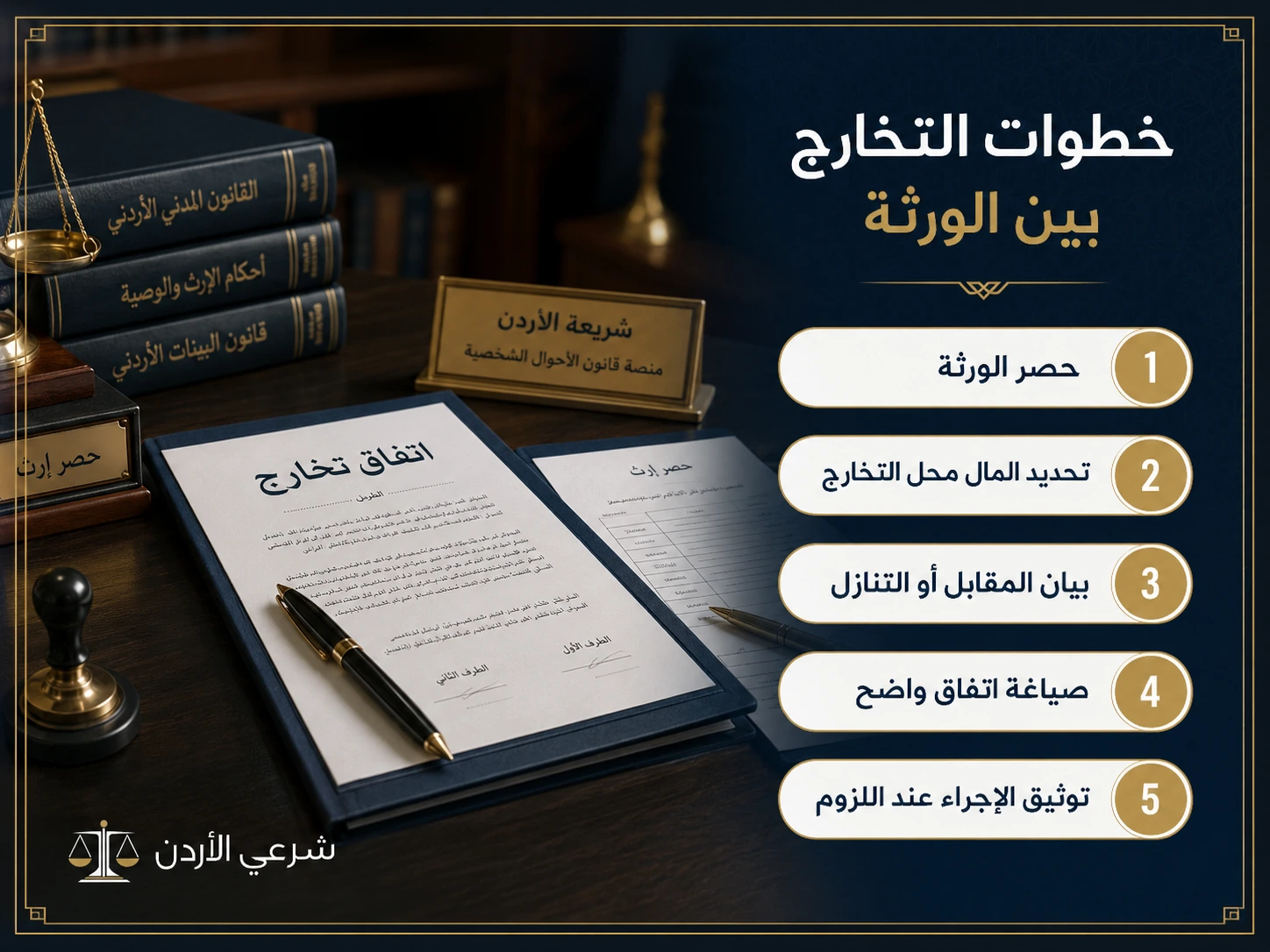 خطوات التخارج بين الورثة